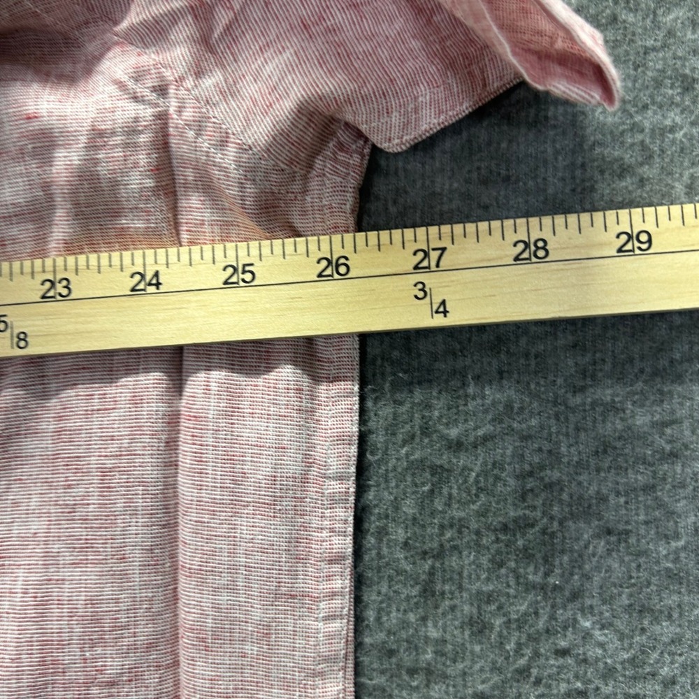 Weatherproof Vintage Mens Red Linen Blend Short Sleeve Button Down Shirt XXL - Picture 6 of 7